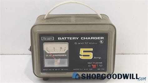 Vintage Sears 6v 12v Car Vehicle Battery Charger Untested W Charging Cables