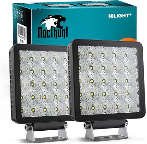 Nilight 2 unidades de 5 pulgadas 25 LED haz de inundación luces