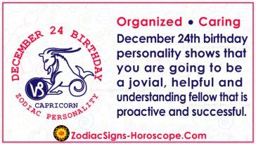 December 24 Zodiac (Capricorn) Horoscope Birthday Personality and Lucky ...