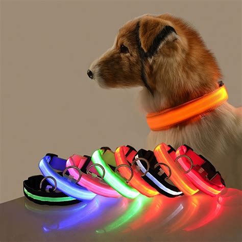 Glow In The Dark Pet Collar For Small Medium Dogs Led Dog Collar For Night Walking - Pet ...