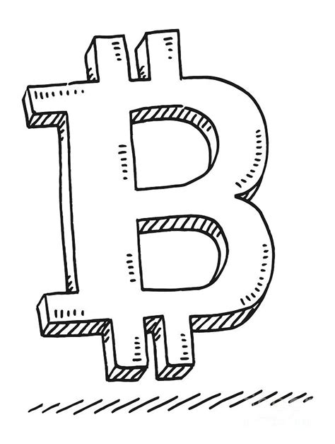 Bitcoin Cryptocurrency Symbol Drawing Drawing By Frank Ramspott Pixels