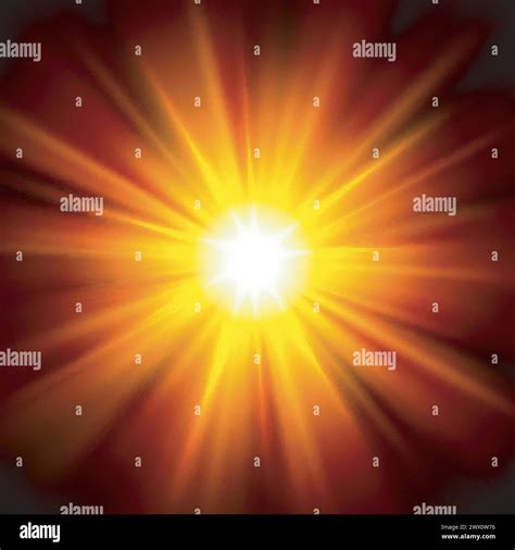 Sun Light Shining From Darkness Vector Illustration Stock Vector Image