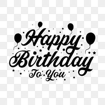 black happy birthday png transparent images   vector