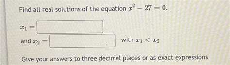 Solved Find All Real Solutions Of The Equation Chegg