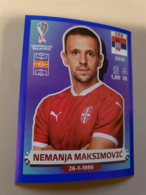 FIFA WORLD CUP Qatar 2022 Panini Blue Parallel Sticker Nemanja