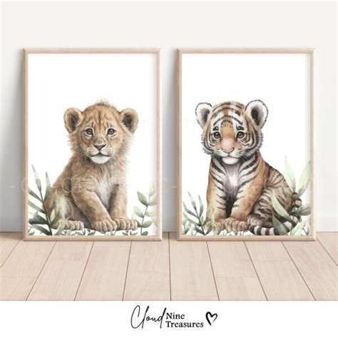 New Choose Your Own 6 Safari Zoo Jungle Animal Nursery Prints Leaves