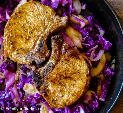 Pork Chops With Red Cabbage And Apples In Pork Chops Pork Pork