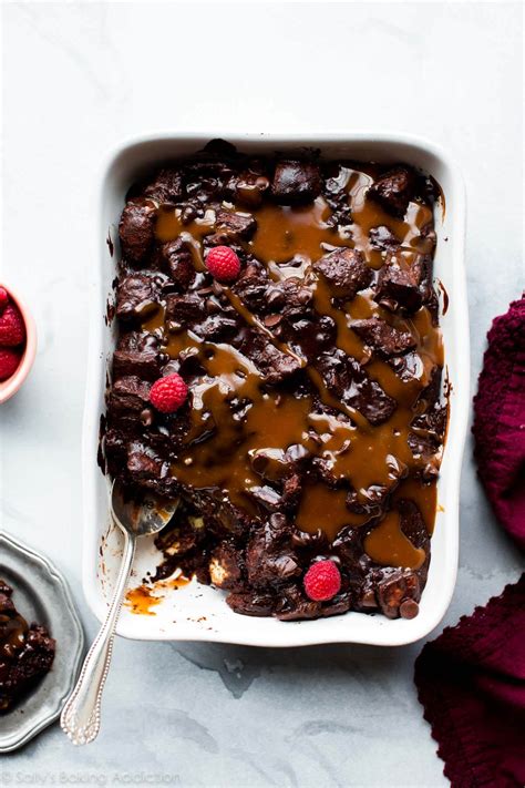 Dark Chocolate Bread Pudding - Sally's Baking Addiction