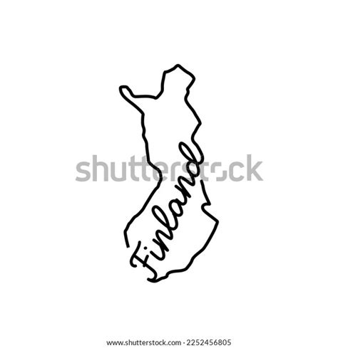 Finland Outline Map Handwritten Country Name Stock Illustration 2252456805 | Shutterstock