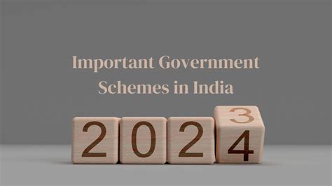 Important Government Schemes in India 2024