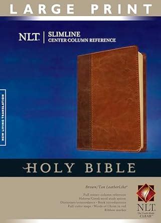 NLT Slimline Center Column Reference Bible Large Print New Living