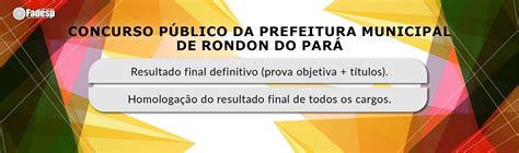 Homologação do resultado final do Concurso Público da Prefeitura