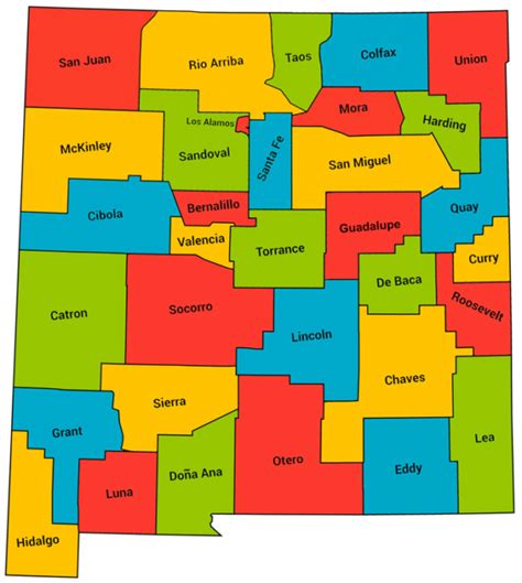 New Mexico Counties Map