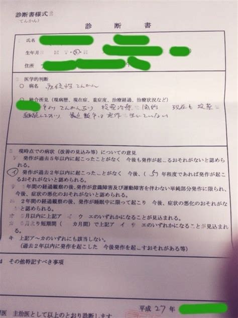 運転免許更新に向け、診断書完成 てんかんドクターの日常診療