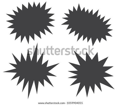 Starburst Speech Bubbles Set Bursting Speech Stock Vector Royalty Free