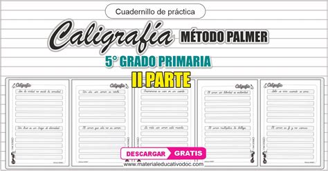 Cuaderno De Caligraf A Grado Primaria Ii Parte