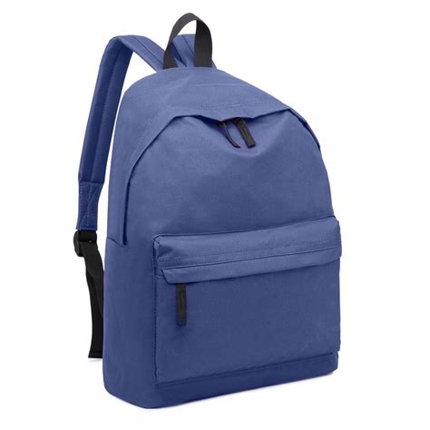 D Miss Lulu Large Plain Unisex Backpack Navy