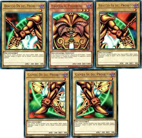 Yu Gi Oh Set Completo Pezzi Di Exodia Il Proibito Gamba Braccio Dx Sx Ygld Ita Eur 37 90