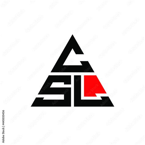 Csl Triangle Letter Logo Design With Triangle Shape Csl Triangle Logo