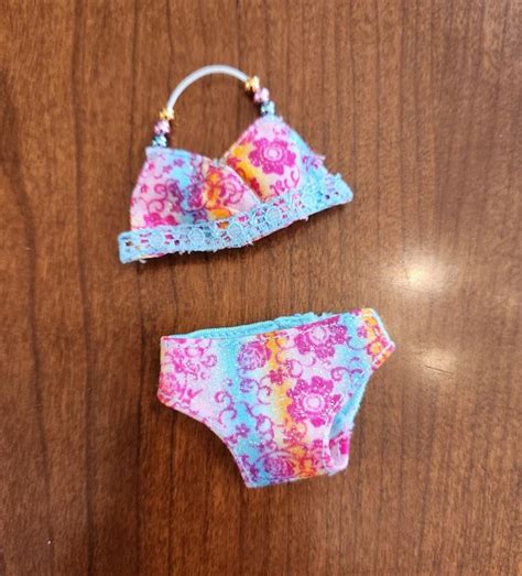 BARBIE TERESA DOLL Beach Party Swimsuit 2 Piece Bikini Pink Gold Blue 2008 N4903 9 95 PicClick CA
