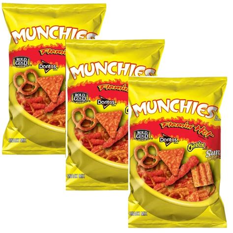 MUNCHIES FLAMIN HOT Snack Mix Doritos Cheetos Sun Chips Rold Gold Oz Bags PicClick UK