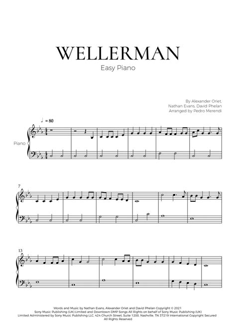 Wellerman Arr Pedro Merendi By Nathan Evans Sheet Music For Easy