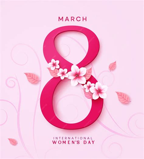 Premium Vector March 8 Text Vector Design International Womens Day