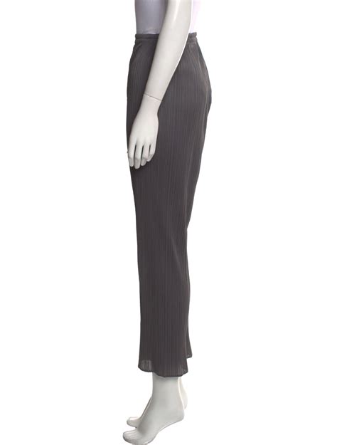 Pleats Please Issey Miyake Straight Leg Pants Black 1175 Rise