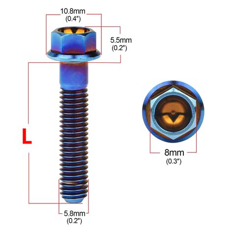 M Titanium Screw Hex Head Flange Bolt