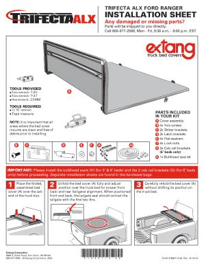 Fillable Online Extang Trifecta Alx Soft Folding Truck Bed Tonneau