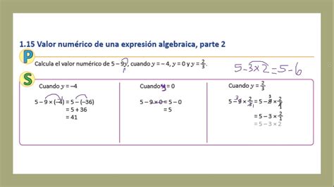 Valor Num Rico De Una Expresi N Algebraica Parte Youtube