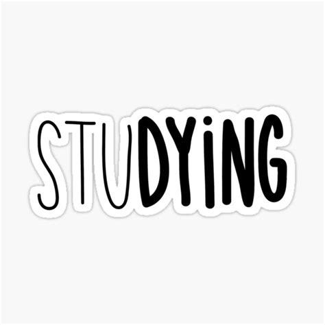 Studying Sticker For Sale By Emrapper Redbubble