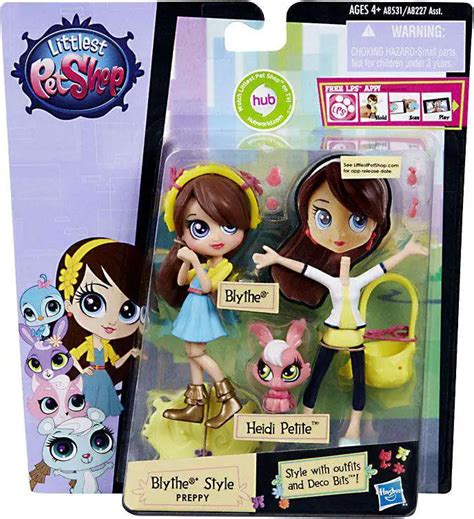 Littlest Pet Shop Blythe Style Blythe Heidi Petite Figure 2-Pack Preppy ...