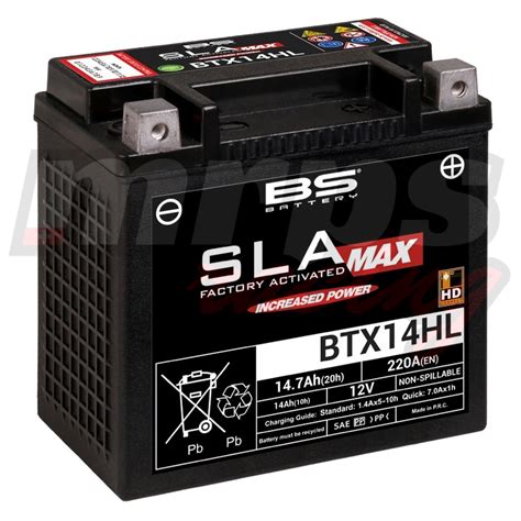 Batterie BS Battery BTX14HL SLA Max MRPS Racing Genève Suisse