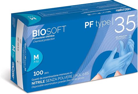 Guanti Monouso In Nitrile Blu Biosoft Plus Pz Taglia M