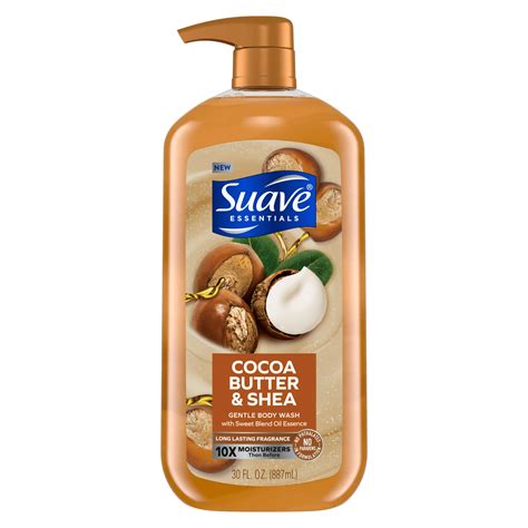 Suave Essentials Refreshing Shower Gel Gentle Body Wash Cocoa Butter