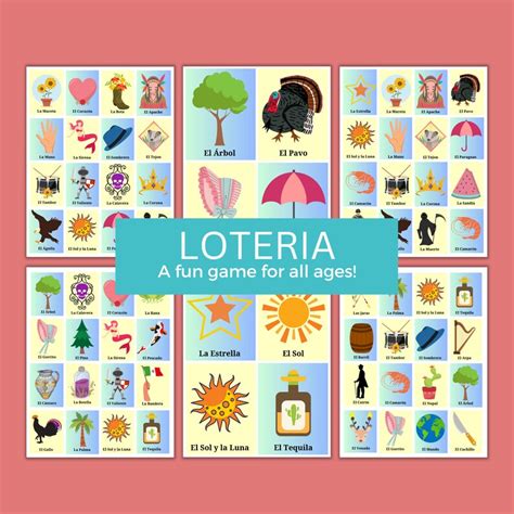 Printable Loteria Game Mexican Bingo Digital Download Cinco De Mayo