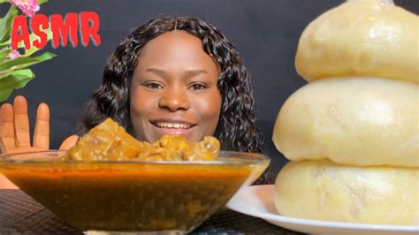 Asmr Banga Soup With Fufu Beef Cow Skin Fish Smoked Catfish And