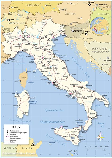 Carte Italie Voyages Cartes