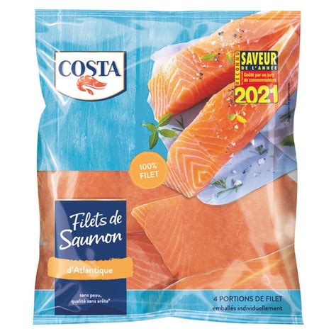 COSTA Filets de saumon surgelés d Atlantique 4008467053337