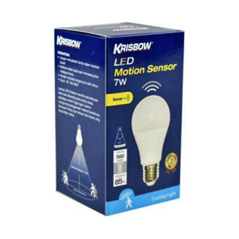 Jual Krisbow Bohlam Led Sensor Gerak 7W Cool Daylight Di Lapak