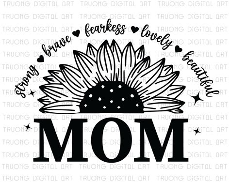 Sunflower Mom Svg Png Mom Definition Svg Mom Life Svg Mother S Day Svg Strong Mom Svg Mama