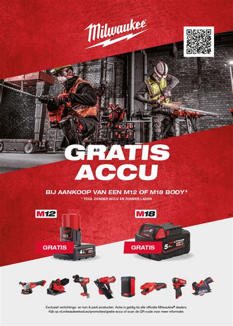 Milwaukee Gratis Accu Actie Maandag 20 3 2023 T M Vrijdag 14 3 2023