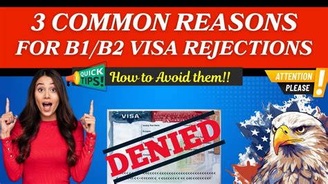 Atention 3 MAIN REASONS For B1 B2 Visa DENIALS TIPS On How To AVOID