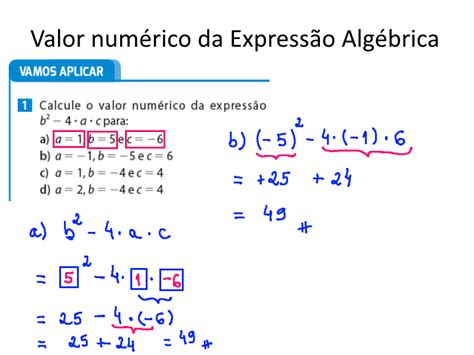 Valor Numerico De Expressão Algébrica Exercicios - Valor numérico de uma Expressão Algébrica - Blog do Prof. H