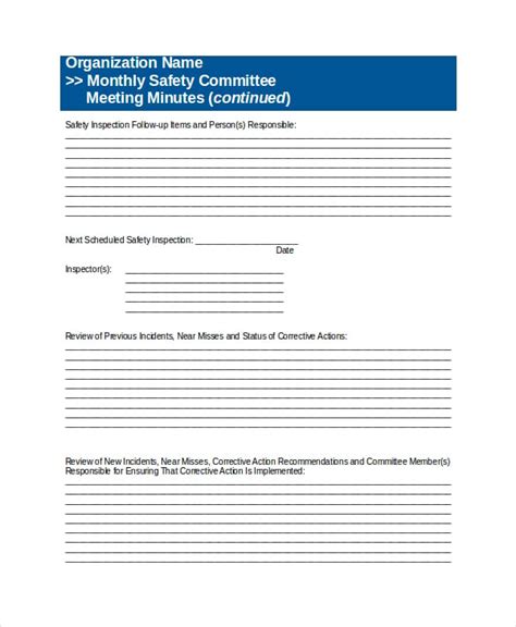 Safety Agenda Template 6 Free Word Pdf Documents Download Free