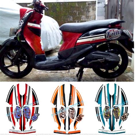 Jual STICKER STRIPING MOTOR YAMAHA FINO 2013 STANDAR FULL SET Di Lapak