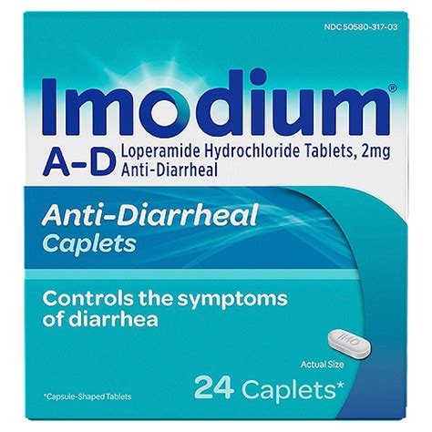 Imodium Anti Diarrheal Caplets 2 Mg 24 Count