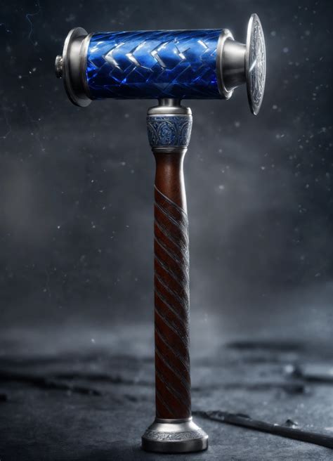 Lexica Lightning Sledgehammer Weapon Sapphire And Silver Blue