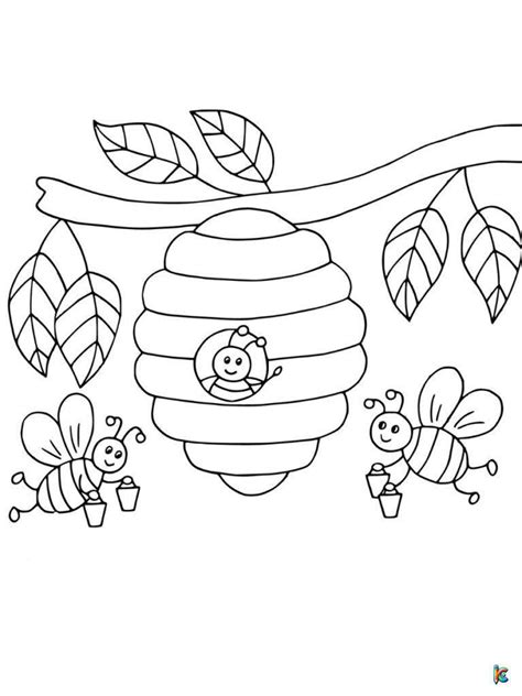 Bee Coloring Pages Coloringpageskc